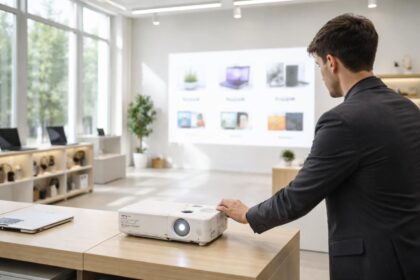 découvrez comment régler un vidéoprojecteur acer pour optimiser la lisibilité des prix et offres dans un magasin lumineux, assurant une visibilité claire et attrayante.