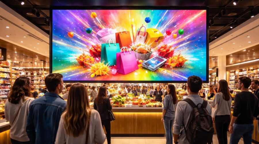 découvrez les offres du jour et promos dynamiques directement sur écran de projection dans votre point de vente, pour attirer l'attention et augmenter vos ventes efficacement.