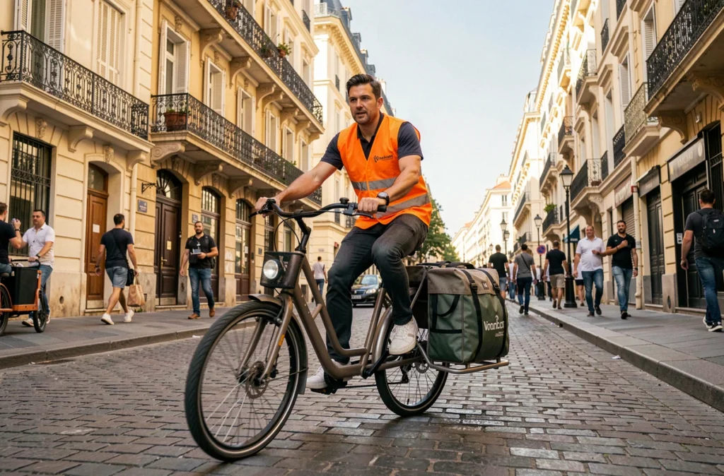 Technicien de Marseille Dépannage Informatique se déplaçant chez un client dans les rues de Marseille