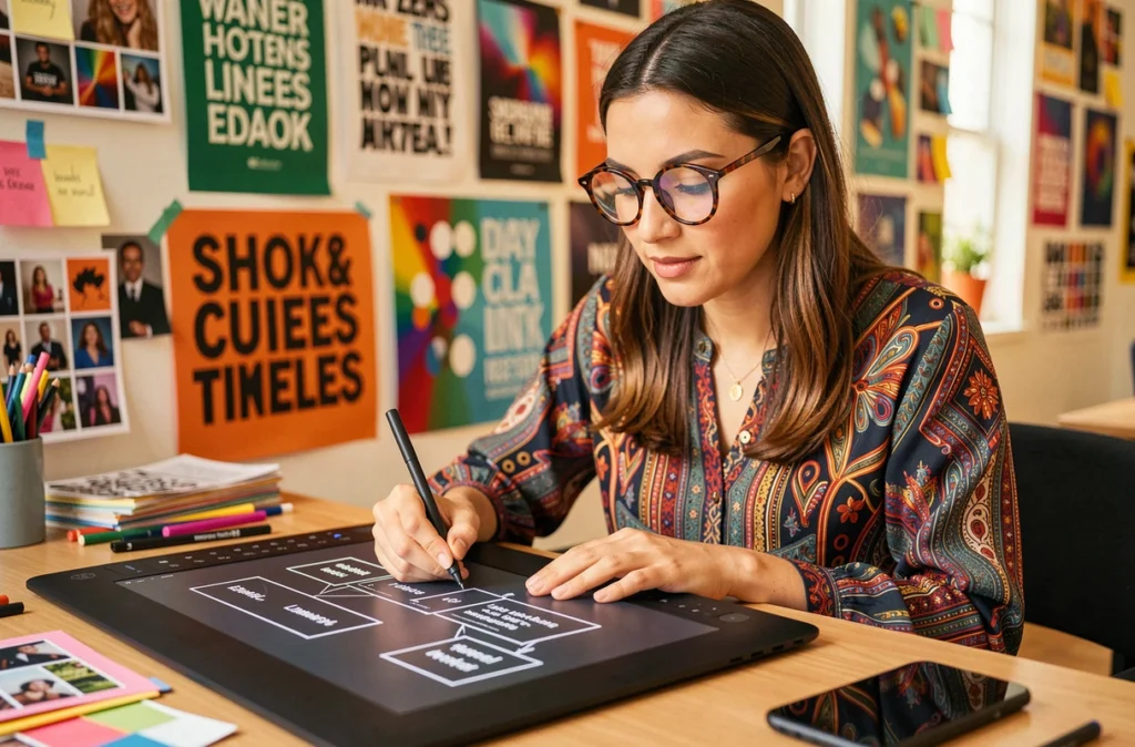 Designer de Mozartsduweb créant des concepts de sites originaux et attractifs dans un studio créatif