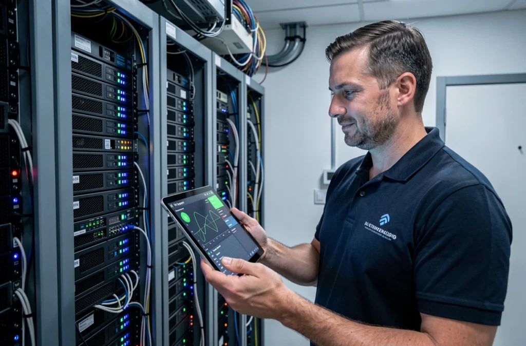 Ingénieur de SD Informatique supervisant l'infogérance proactive des serveurs d'une PME